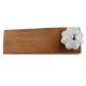 White Crackle Ceramic Melon Wooden Door Stopper